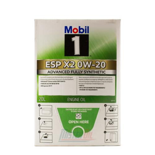 Ulei de Motor Sintetic MOBIL 1 ESP X2 0W20 - 20 Litri, Ambalat în Cutie